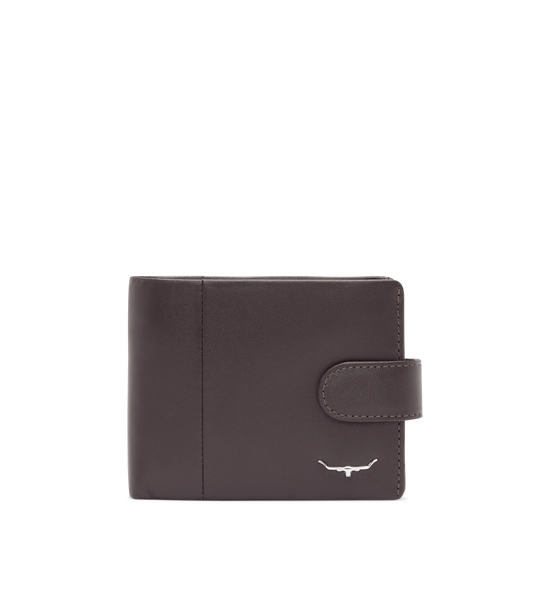 Wallet with coin pocket and tab